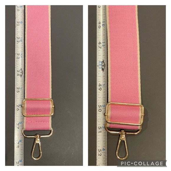 Crossbody Strap, Replacement Handbag Strap, Pink Guitar Strap - Picture 5 of 6